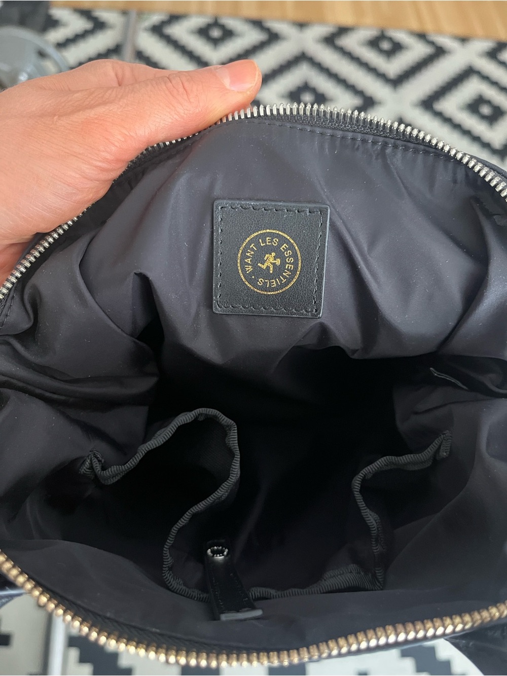 WANT Les Essentiels Black Nylon Shoulder Tote with Top Handles - Picture 8 of 11